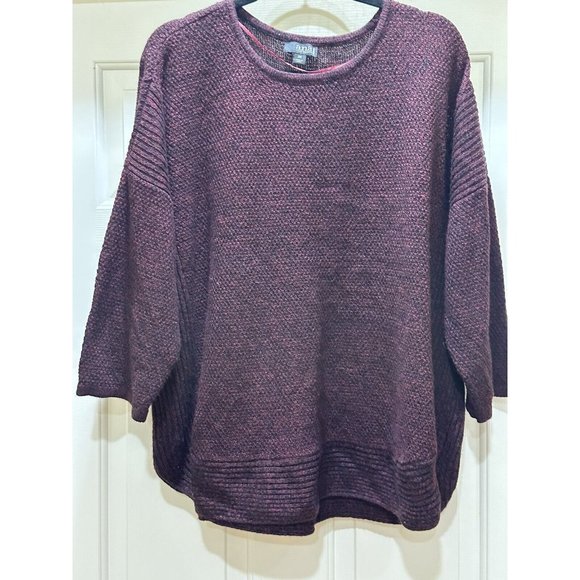 burgany & black sweater By A. N. A. size 2X - Picture 1 of 6